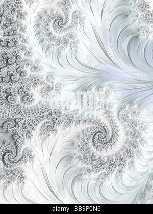 Fond coloré abstrait - image générée par ordinateur. Géométrie fractale classique - boucles de chaos et spirales, créant curlicue. Art numérique pour couverture Banque D'Images