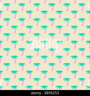 Motif sans couture pastel des palmiers Illustration de Vecteur