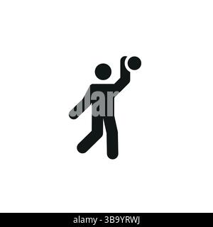 L'icône de joueur de basket-ball Illustration de Vecteur