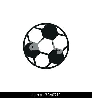 L'icône d'un ballon de football Illustration de Vecteur