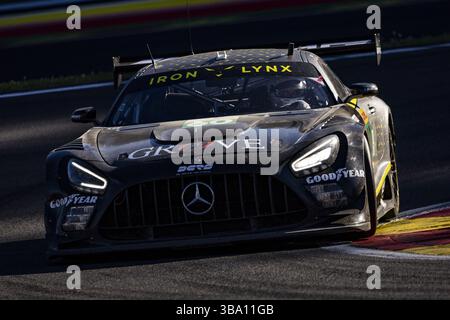 60 GROVE Stephen (aus), GROVE Brenton (aus), CAIROLI Matteo (ita), Iron Lynx, Mercedes-AMG GT3 Evo #60, LM GT3, action lors des 6 heures TotalEnergies de Spa-Francorchamps 2025, 3ème manche du Championnat du monde d'Endurance FIA 2025, du 8 au 10 mai 2025 sur le circuit de Spa-Francorchamps à Stavelot, Belgique Banque D'Images