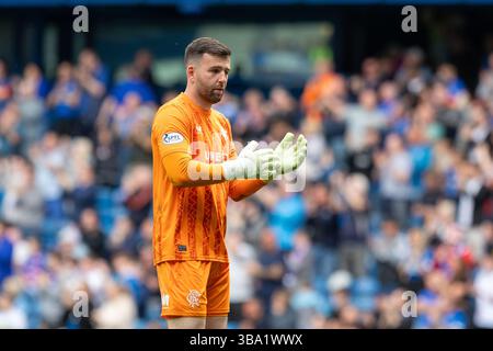 Glasgow, Royaume-Uni. 11 mai 2025. Les Rangers FC ont joué contre l'Aberdeen FC au stade Ibrox de Glasgow, en Écosse, au Royaume-Uni lors d'un match de premier rang écossais. Le score final était Rangers 4 - 0 Aberdeen. Image de Liam Kelly. Crédit : Findlay/Alamy Live News Banque D'Images