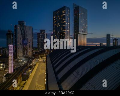 Les toits de Manchester Central Banque D'Images