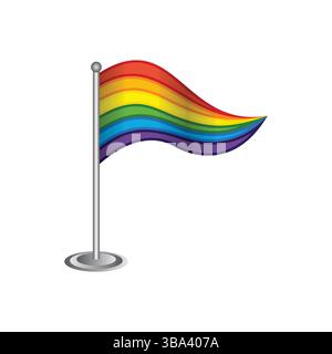 Rainbow Pride Flag Vector, symbole de diversité et d'égalité Illustration de Vecteur