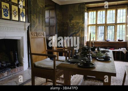 Intérieur du 16ème siècle antique Avebury Manor à Avebury Angleterre Royaume-uni Banque D'Images