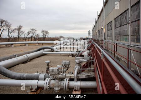 Station de compression travaillant au Kansas Banque D'Images
