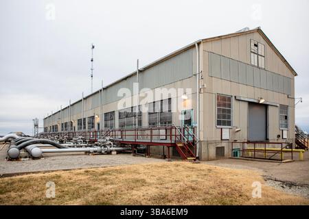 Station de compression travaillant au Kansas Banque D'Images