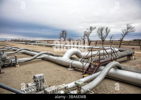 Station de compression travaillant au Kansas Banque D'Images