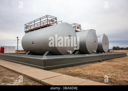 Station de compression travaillant au Kansas Banque D'Images