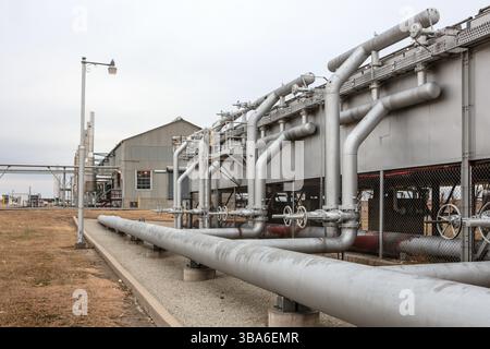 Station de compression travaillant au Kansas Banque D'Images