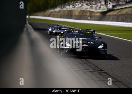 60 GROVE Stephen (aus), GROVE Brenton (aus), CAIROLI Matteo (ita), Iron Lynx, Mercedes-AMG GT3 Evo #60, LM GT3, action lors des 6 heures TotalEnergies de Spa-Francorchamps 2025, 3ème manche du Championnat du monde d'Endurance FIA 2025, du 8 au 10 mai 2025 sur le circuit de Spa-Francorchamps à Stavelot, Belgique Banque D'Images