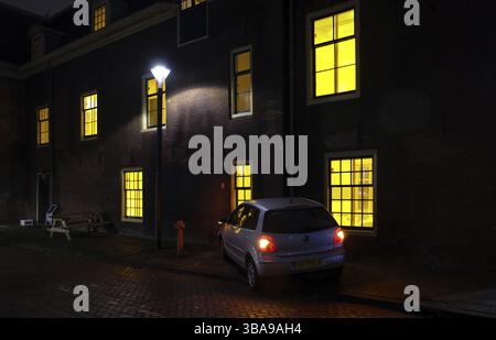 Art de la lumière de l'installation sur Amsterdam Festival Lumière Banque D'Images