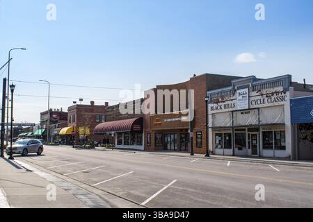 Sturgis, SD, USA - 29 mai 2019 : une ville bien connue pour son histoire de rallye moto Banque D'Images