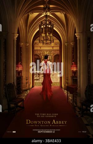 Downton Abbey : The Grand finale (2025) réalisé par Simon Curtis et mettant en vedette Hugh Bonneville, Michelle Dockery et Paul Giamatti. La famille Crawley est confrontée à de nouveaux défis et changements alors qu’elle navigue dans le monde en pleine évolution des années 1930, avec romance, intrigue et tradition au cœur du domaine. Affiche avancée AMÉRICAINE UNIQUEMENT POUR USAGE ÉDITORIAL. Crédit : fonctionnalités BFA / Focus Banque D'Images