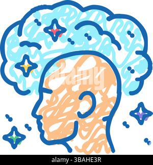 témoignage d'opinion client icône doodle illustration Illustration de Vecteur