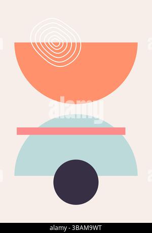 Design minimaliste tendance. Modèle pour logo, prospectus, présentation, carte-cadeau. Illustration de Vecteur