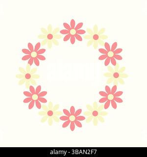 Cadre vectoriel floral de fleurs jaunes Illustration de Vecteur