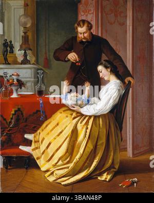 Lilly Martin Spencer, conversation Piece, peinture à l'huile sur toile, 1851-1852 Banque D'Images