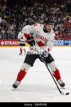 Stockholm, Suède. 11 mai 2025. STOCKHOLM, SUÈDE 20250511Bo Horvat du Canada le Championnat mondial de hockey sur glace de l'IIHF groupe A entre la Lettonie et le Canada à l'Avicii Arena de Stockholm, Suède, le 11 mai 2025. Photo : Christine Olsson/TT/Code 10430 crédit : TT News Agency/Alamy Live News Banque D'Images