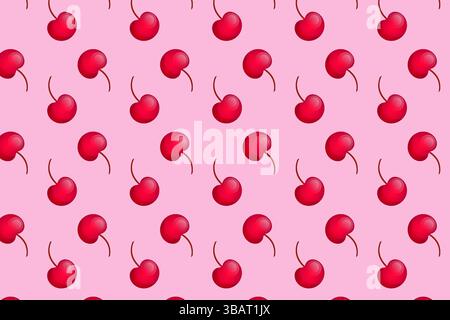 Motif répétitif sans couture de cerises. Illustration vectorielle. Illustration de Vecteur