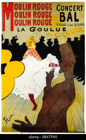 Moulin Rouge - la Goulue. Henri Toulouse-Lautrec. 1891. Banque D'Images