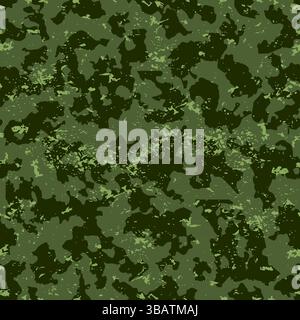 Camouflage et chasse motif grunge sans couture Illustration de Vecteur