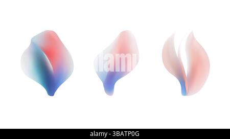 Formes fluides abstraites captivantes avec dégradés doux et couleurs vives, attrait esthétique Illustration de Vecteur