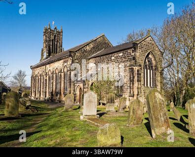 Extérieur de l'église St Alban dans le village de Earsdon, North Tyneside, Royaume-Uni Banque D'Images