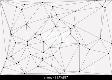 Fond de connexion réseau global pour la conception de bannière. Fond de ligne abstrait avec des points et des lignes de connexion. Réseau de connexion point polygone social Illustration de Vecteur