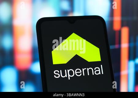 Canada. 13 mai 2025. Dans cette illustration photo, le logo Supernal est affiché sur un écran de smartphone. (Crédit image : © Thomas Fuller/SOPA images via ZUMA Press Wire) USAGE ÉDITORIAL SEULEMENT ! Non destiné à UN USAGE commercial ! Banque D'Images