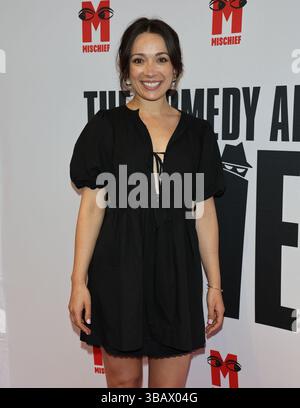 LONDRES, ROYAUME-UNI. 13 mai 2025. Bryony Corrigan arrive à la soirée d'ouverture de la Comédie sur les espions au Noel Coward Theatre, (photo de 李世惠/See Li/Picture Capital) crédit : Voir Li/Picture Capital/Alamy Live News Banque D'Images