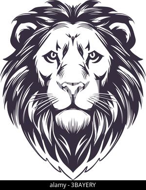 lion animal, roi des bêtes, dessin d'illustration vectorielle dessiné à la main. Illustration de Vecteur