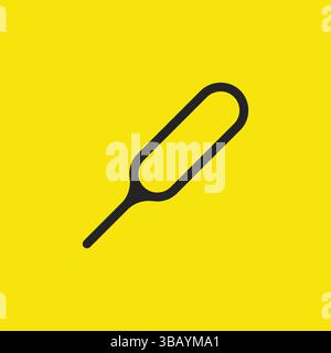 EJECTEUR SIM. Outil pour retirer la carte SIM du smartphone. Illustration vectorielle plate sur fond jaune Illustration de Vecteur