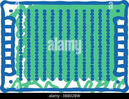 illustration de l'icône de composant électronique du transistor Illustration de Vecteur