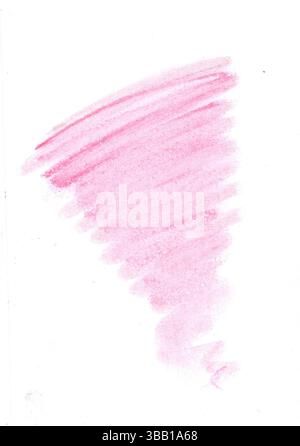 Un gribouillage de crayon coloré sur papier blanc. Banque D'Images