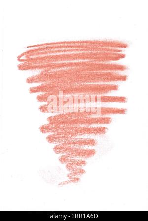 Un gribouillage de crayon coloré sur papier blanc. Banque D'Images