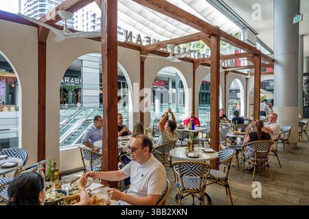 Miami Floride, quartier financier de Brickell, centre-ville de Brickell, intérieur, centre commercial, restaurant méditerranéen Motek Brickell, cov Banque D'Images