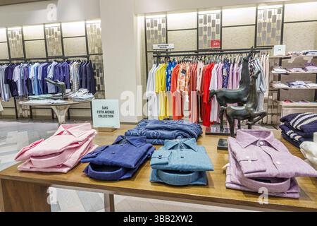 Miami Floride, quartier financier de Brickell, centre-ville de Brickell, Saks Fifth Avenue, département des vêtements pour hommes, signe de COLLECTION DE SAKS FIFTH AVENUE, nea Banque D'Images