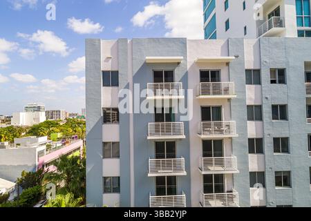 Miami Floride, vue de SW 11th Street à SW 3rd Avenue, Brickell Financial District, vue aérienne d'en haut, Miro Brickell, Apartmen résidentiel Banque D'Images