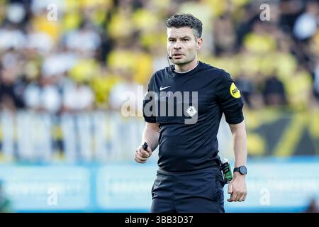 Nimègue, pays-Bas. 14 mai 2025. NIMÈGUE, 14-05-2025, stade Goffert, football, eredivisie néerlandaise, saison 2024/2025, pendant le match NEC - NAC. Arbitre Erwin Blank Credit : Pro Shots/Alamy Live News Banque D'Images