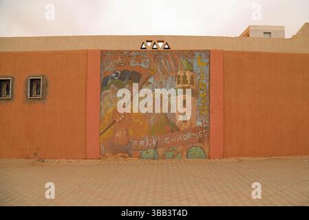 Murale à Ghadames dans l'État de Libye Banque D'Images