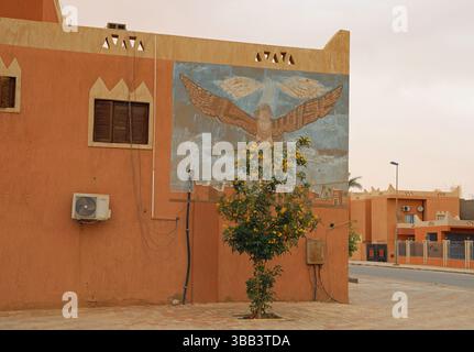 Murale à Ghadames dans l'État de Libye Banque D'Images