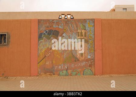 Murale à Ghadames dans l'État de Libye Banque D'Images