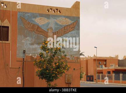 Murale à Ghadames dans l'État de Libye Banque D'Images