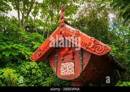 Cache de stockage de nourriture dans le jardin te Parapara, Hamilton Gardens, Hamilton, Île du Nord, Nouvelle-Zélande Banque D'Images