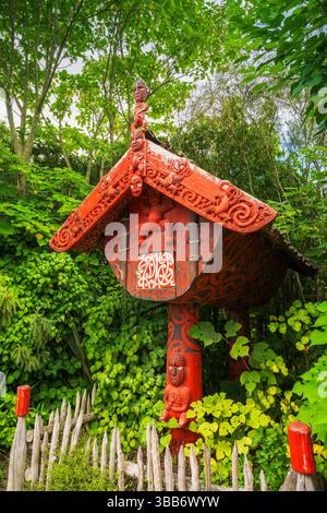 Cache de stockage de nourriture dans le jardin te Parapara, Hamilton Gardens, Hamilton, Île du Nord, Nouvelle-Zélande Banque D'Images