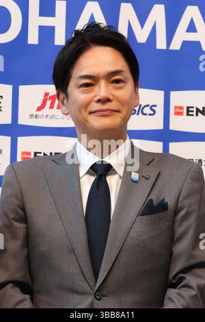 Yokohama, Kanagawa, Japon. 15 mai 2025. Takeharu Yamanaka Triathlon : World Triathlon Championship Series Yokohama 2025 Conférence de presse à Yokohama, Kanagawa, Japon . Crédit : Yohei Osada/AFLO SPORT/Alamy Live News Banque D'Images