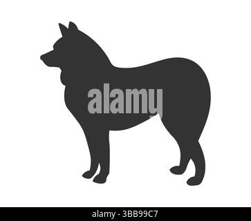 Forme de symbole d'icône de chien. Logo de signe de silhouette d'animal de compagnie de chien. Illustration vectorielle. Isolé sur fond blanc. Illustration de Vecteur