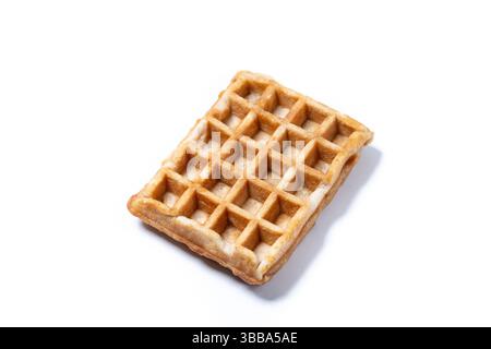 Gaufres belges isolées sur fond blanc Banque D'Images