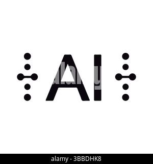 Incroyable illustration de l'IA de réseau neuronal. Illustration de Vecteur